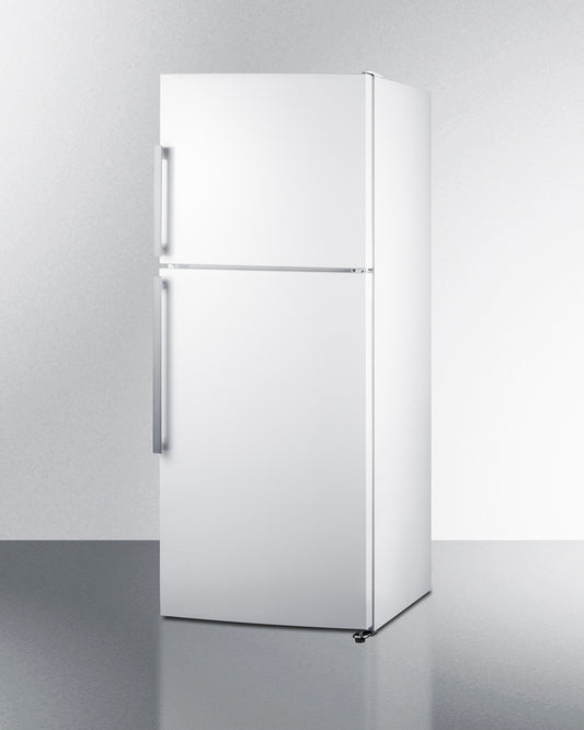 Summit - ENERGY STAR certified counter depth refrigerator-freezer with stainless steel doors, platinum cabinet, and icemaker - FF1515W