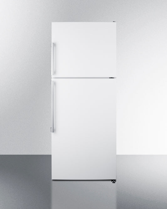 Summit - ENERGY STAR certified counter depth refrigerator-freezer with stainless steel doors, platinum cabinet, and icemaker - FF1515W