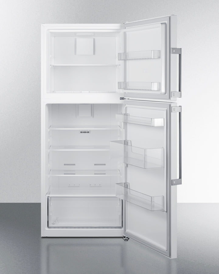 Summit - ENERGY STAR certified counter depth refrigerator-freezer with stainless steel doors, platinum cabinet, and icemaker - FF1515W Summit - ENERGY STAR certified counter depth refrigerator-freezer with stainless steel doors, platinum cabinet, and icemaker - FF1515W