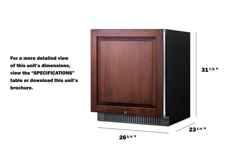 Summit - 27" Wide Built-In All-Refrigerator, ADA Compliant (Panel Not Included) - FF27BSSADAIF Summit - 27" Wide Built-In All-Refrigerator, ADA Compliant (Panel Not Included) - FF27BSSADAIF