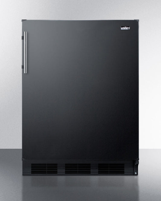 Summit - ADA compliant freestanding all-refrigerator for residential use, auto defrost with black exterior - FF63BKADA