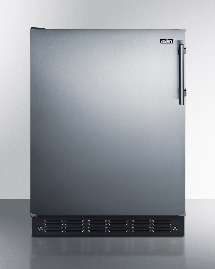 Summit - 24" wide ADA height European refrigerator-freezer - CT66BK2SSADA Summit - 24" wide ADA height European refrigerator-freezer - CT66BK2SSADA