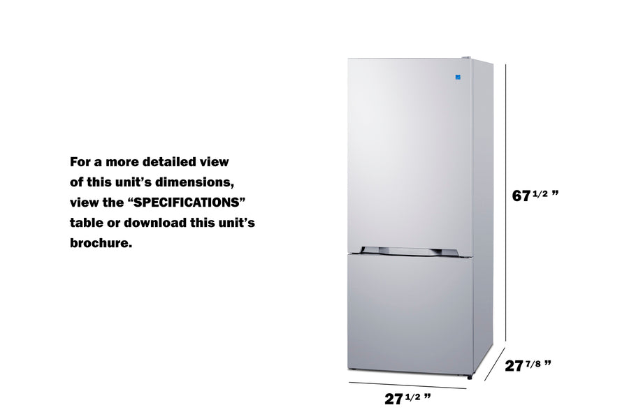 Summit - Bottom mount refrigerator-freezer - FFBF151W Summit - Bottom mount refrigerator-freezer - FFBF151W