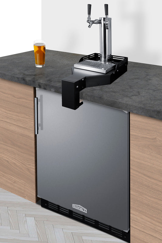 Summit - ADA height built-in undercounter Floating Tap Kegerator, requires no countertop drilling - SBC7BRSFLTWADA