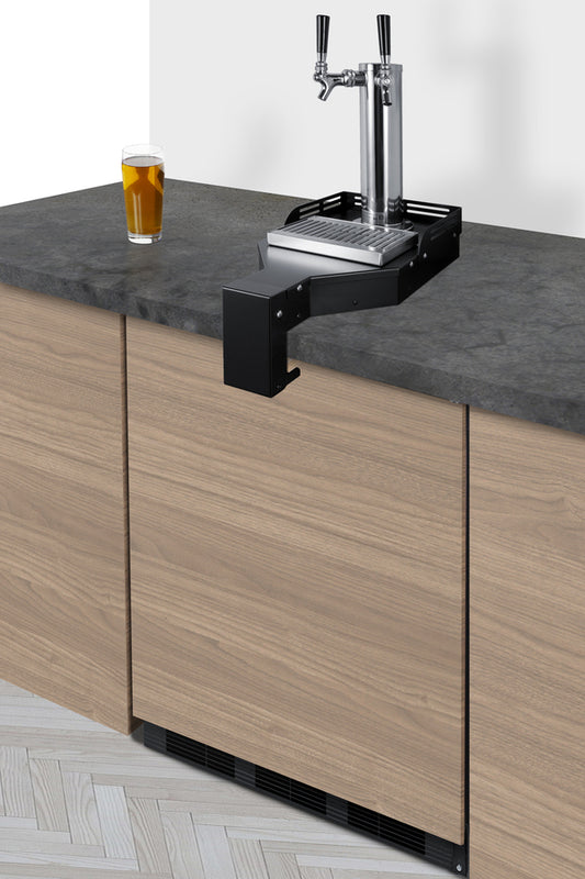 Summit - ADA height built-in undercounter Floating Tap Kegerator, requires no countertop drilling - SBC58BLIFFLTWADA