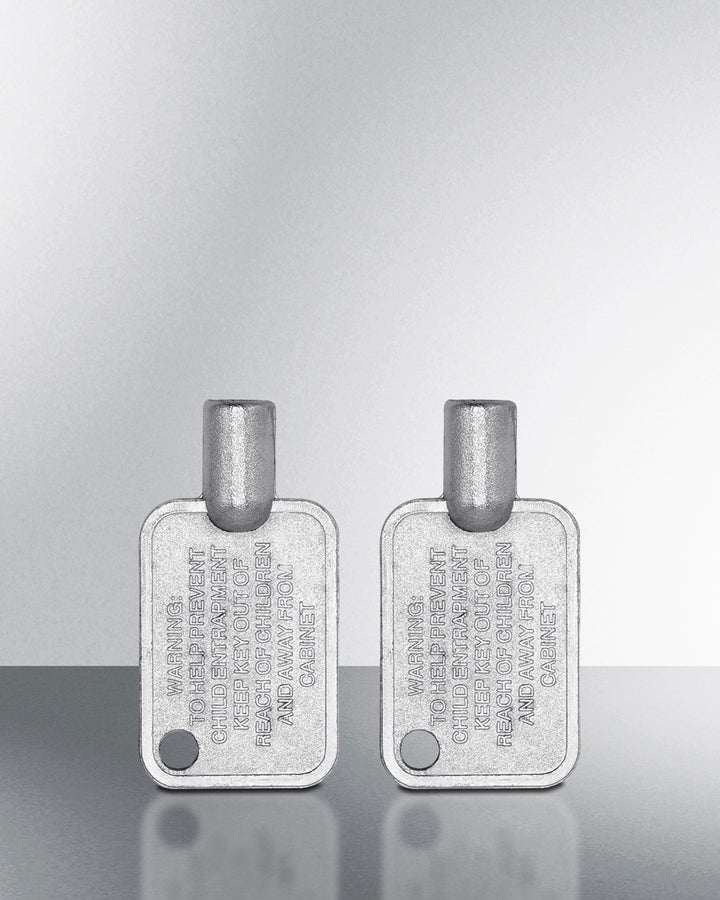 Summit - Set of two keys compatible with various Summit and Accucold refrigeration units, including model numbers beginning ACR14, ACR17, CT66, FF7, FF6, and VT65ML - KEY3 Summit - Set of two keys compatible with various Summit and Accucold refrigeration units, including model numbers beginning ACR14, ACR17, CT66, FF7, FF6, and VT65ML - KEY3