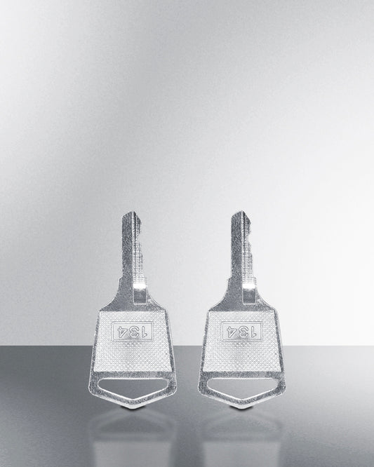 Summit - Set of two keys compatible with Accucold Performance Series refrigerators, including ARG12PV, ARG15PV, ARG1PV, ARG3PV, ARG6PV, ARG8PV, ARS12PV, ARS15PV, ARS1PV, ARGSPV, ARS6PV, ARS8PV, and ARS2PV. - KEY7
