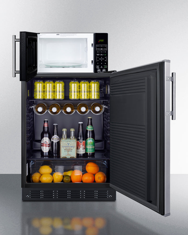 Summit - Combination all-refrigerator and microwave - MRF708BLSSA Summit - Combination all-refrigerator and microwave - MRF708BLSSA