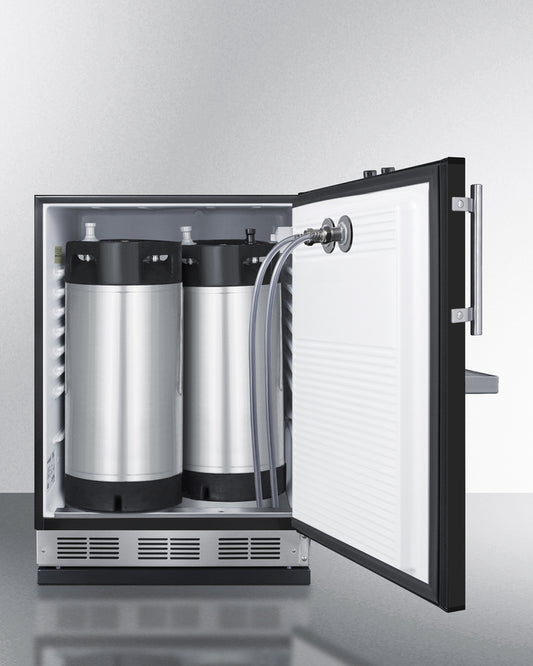 Summit - Built-in undercounter front tap coffee kegerator for commercial or home use - SBC58BFRTPCF