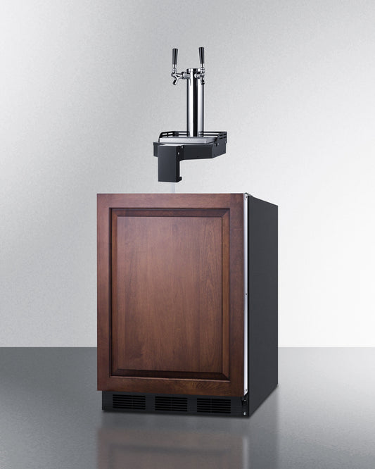Summit - ADA height built-in undercounter Floating Tap Kegerator, requires no countertop drilling - SBC58BLIFFLTWCFADA