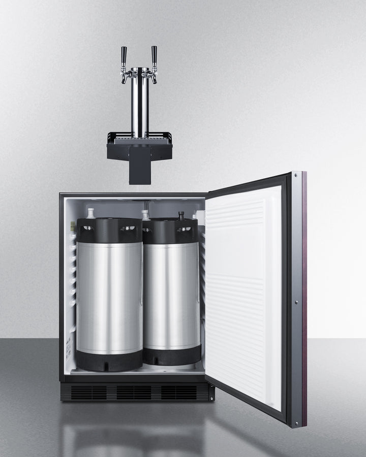 Summit - ADA height built-in undercounter Floating Tap Kegerator, requires no countertop drilling - SBC58BLIFFLTWCFADA Summit - ADA height built-in undercounter Floating Tap Kegerator, requires no countertop drilling - SBC58BLIFFLTWCFADA