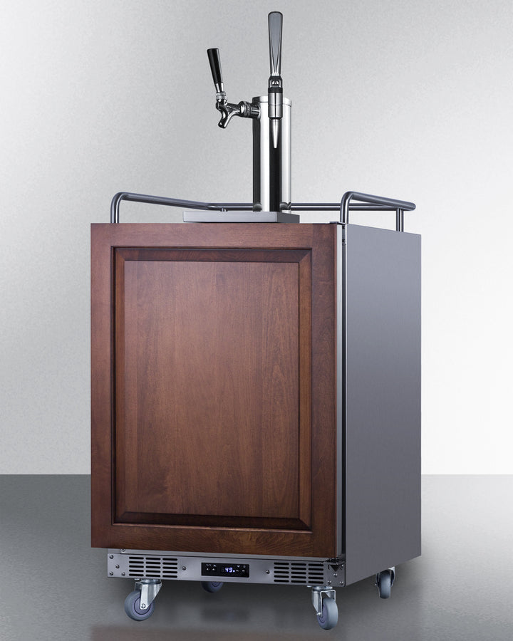 Summit - Built-in commercially approved dual tap combo cold brew and nitro coffee kegerator in stainless steel with panel-ready door - SBC682PNRCMTWIN Summit - Built-in commercially approved dual tap combo cold brew and nitro coffee kegerator in stainless steel with panel-ready door - SBC682PNRCMTWIN