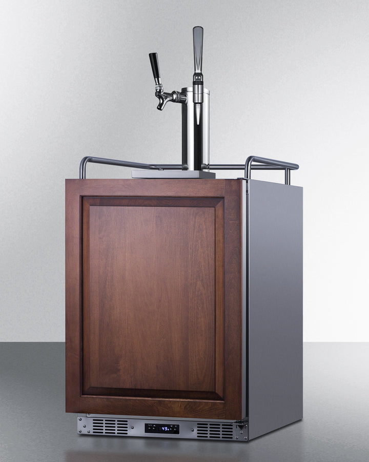 Summit - Built-in commercially approved dual tap combo cold brew and nitro coffee kegerator in stainless steel with panel-ready door - SBC682PNRCMTWIN Summit - Built-in commercially approved dual tap combo cold brew and nitro coffee kegerator in stainless steel with panel-ready door - SBC682PNRCMTWIN