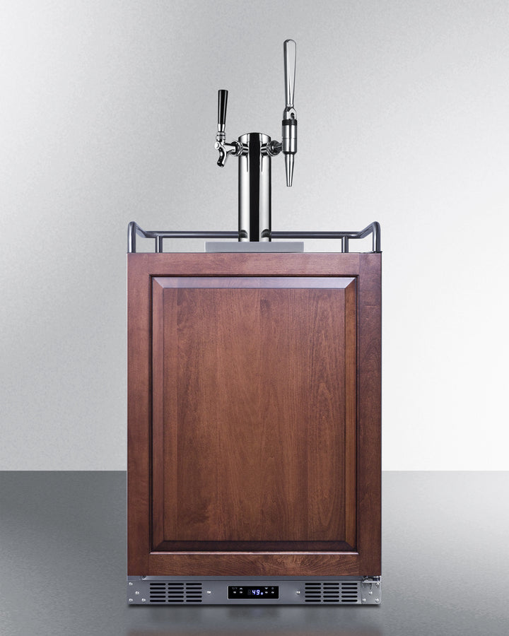 Summit - Built-in commercially approved dual tap combo cold brew and nitro coffee kegerator in stainless steel with panel-ready door - SBC682PNRCMTWIN Summit - Built-in commercially approved dual tap combo cold brew and nitro coffee kegerator in stainless steel with panel-ready door - SBC682PNRCMTWIN