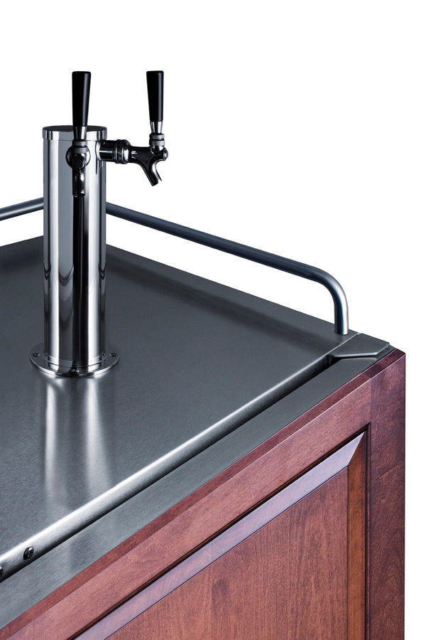 Summit - Built-in undercounter dual tap beer kegerator in complete stainless steel with panel ready door - SBC682PNRTWIN Summit - Built-in undercounter dual tap beer kegerator in complete stainless steel with panel ready door - SBC682PNRTWIN