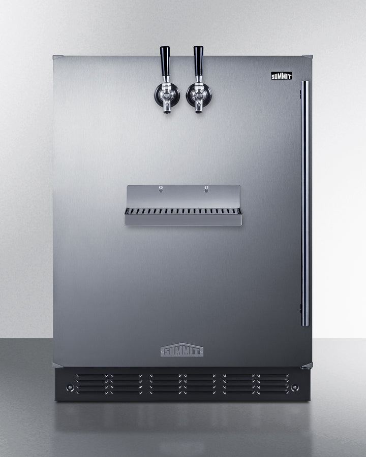 Summit - Built-in undercounter ADA height front tap kegerator for commercial or home use - SBC7BRSFRTPADA Summit - Built-in undercounter ADA height front tap kegerator for commercial or home use - SBC7BRSFRTPADA