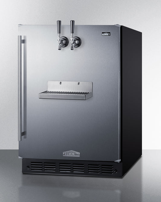 Summit - Built-in undercounter ADA height front tap kegerator for commercial or home use - SBC7BRSFRTPADA