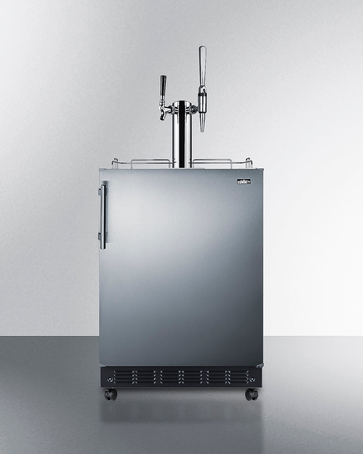 Summit - Commercial dual tap cold brew/nitro coffee kegerator designed for built-in applications - SBC7BRSCM2 Summit - Commercial dual tap cold brew/nitro coffee kegerator designed for built-in applications - SBC7BRSCM2