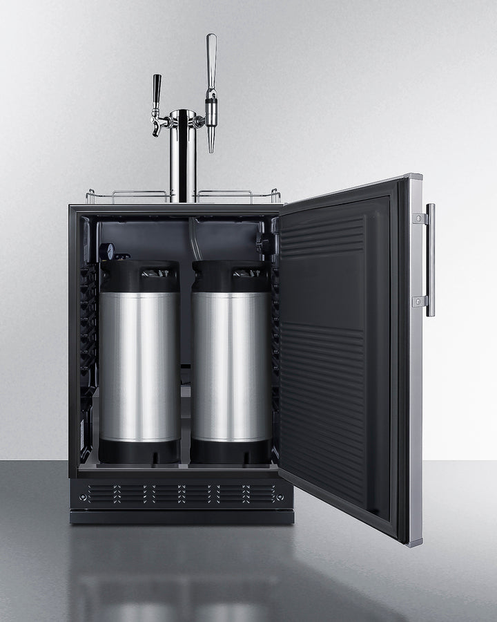 Summit - Commercial dual tap cold brew/nitro coffee kegerator designed for built-in applications - SBC7BRSCM2 Summit - Commercial dual tap cold brew/nitro coffee kegerator designed for built-in applications - SBC7BRSCM2