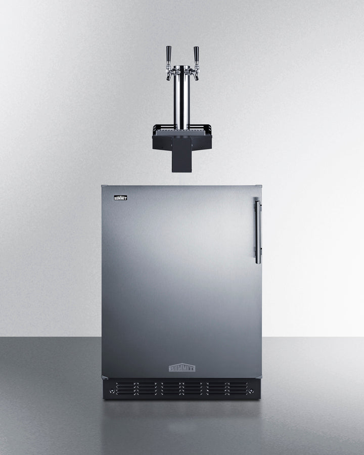 Summit - ADA height built-in undercounter Floating Tap Kegerator, requires no countertop drilling - SBC7BRSFLTWADA Summit - ADA height built-in undercounter Floating Tap Kegerator, requires no countertop drilling - SBC7BRSFLTWADA