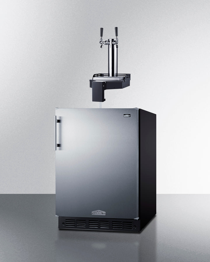 Summit - ADA height built-in undercounter Floating Tap Kegerator, requires no countertop drilling - SBC7BRSFLTWADA Summit - ADA height built-in undercounter Floating Tap Kegerator, requires no countertop drilling - SBC7BRSFLTWADA