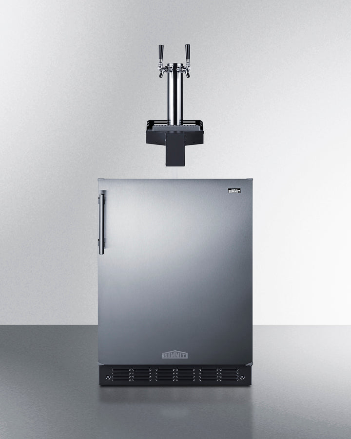 Summit - ADA height built-in undercounter Floating Tap Kegerator, requires no countertop drilling - SBC7BRSFLTWADA Summit - ADA height built-in undercounter Floating Tap Kegerator, requires no countertop drilling - SBC7BRSFLTWADA