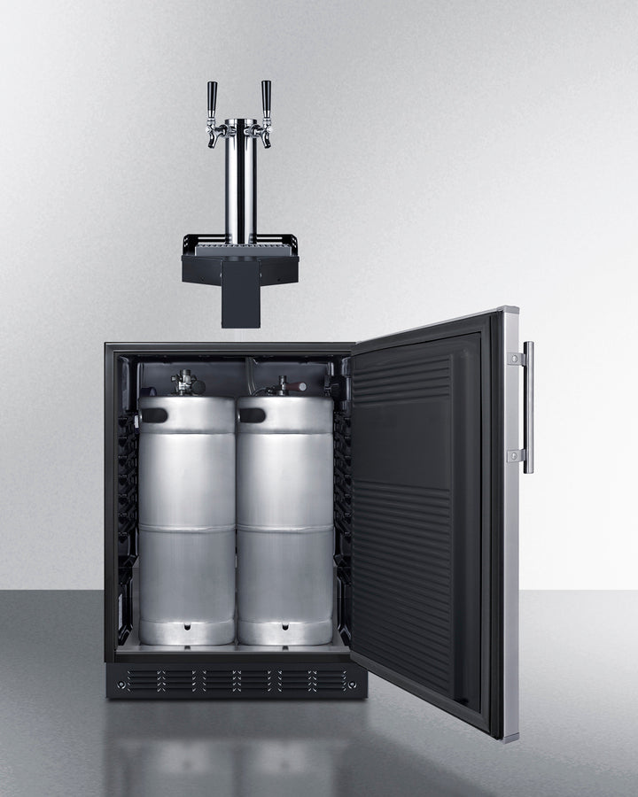 Summit - ADA height built-in undercounter Floating Tap Kegerator, requires no countertop drilling - SBC7BRSFLTWADA Summit - ADA height built-in undercounter Floating Tap Kegerator, requires no countertop drilling - SBC7BRSFLTWADA