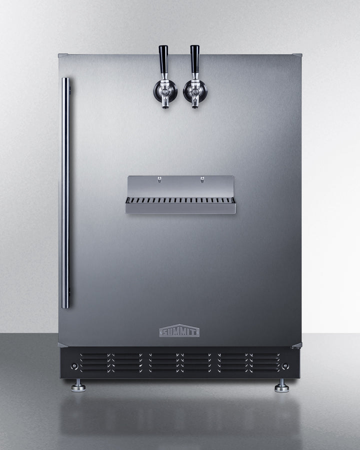 Summit - Built-in undercounter front tap kegerator for commercial or home use - SBC7BRSFRTP Summit - Built-in undercounter front tap kegerator for commercial or home use - SBC7BRSFRTP