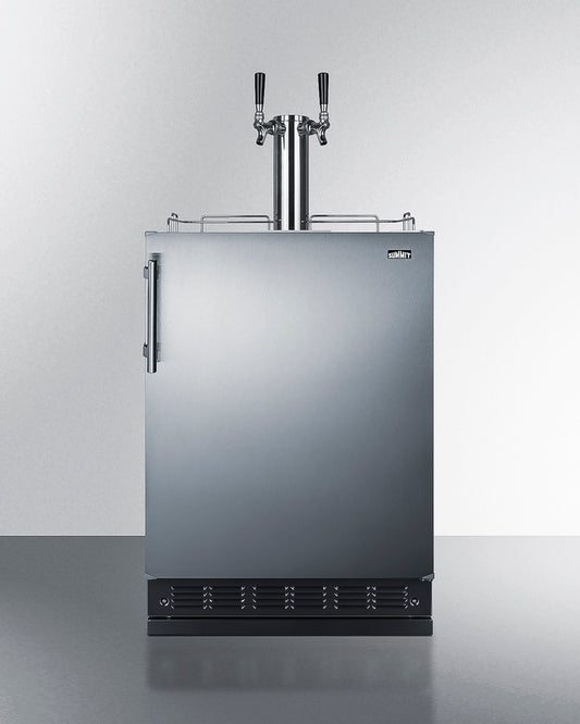Summit - Commercial dual tap kegerator designed for built-in applications - SBC7BRS