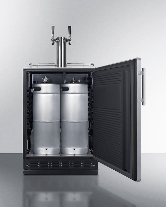 Summit - Commercial dual tap kegerator designed for built-in applications - SBC7BRS