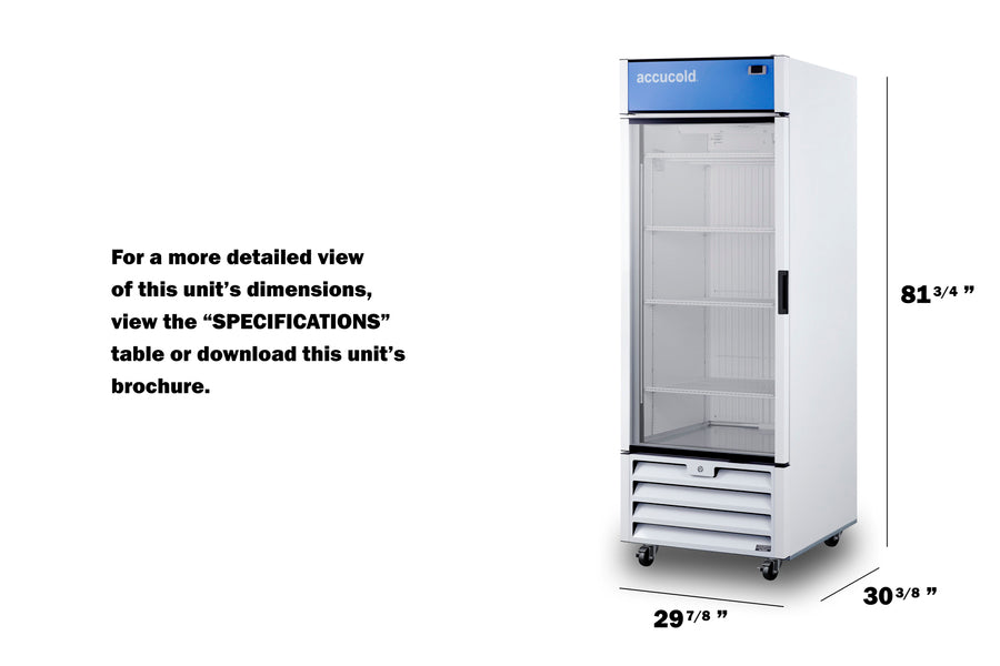 Summit - Full-sized glass door commercial display freezer - SCFF262GLH Summit - Full-sized glass door commercial display freezer - SCFF262GLH
