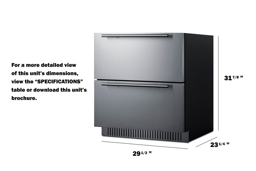 Summit - 30" Wide 2-Drawer All-Refrigerator, ADA Compliant Summit - 30" Wide 2-Drawer All-Refrigerator, ADA Compliant