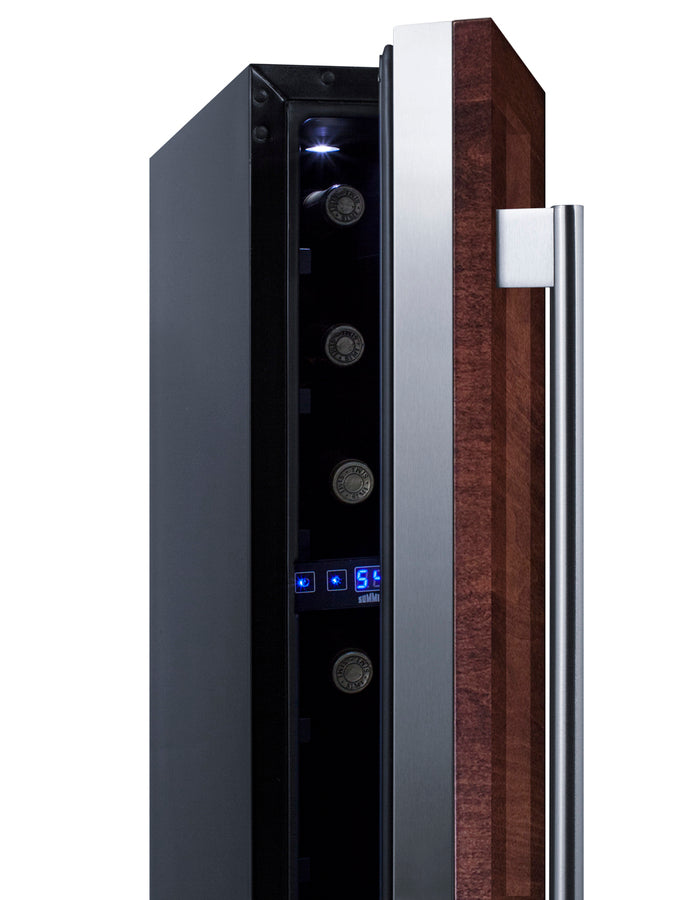 Summit - 6" wide built-in undercounter wine cellar with panel-ready door trim - SWC007H34PNR Summit - 6" wide built-in undercounter wine cellar with panel-ready door trim - SWC007H34PNR
