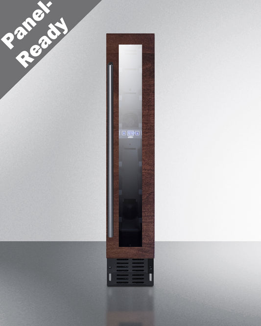 Summit - 6" wide built-in undercounter wine cellar with panel-ready door trim - SWC007H34PNR