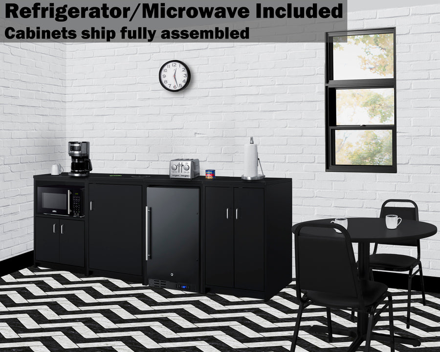 Summit - 85" Wide Casework Suite with Refrigerator and Microwave, ADA Height - CWSUITE85R Summit - 85" Wide Casework Suite with Refrigerator and Microwave, ADA Height - CWSUITE85R