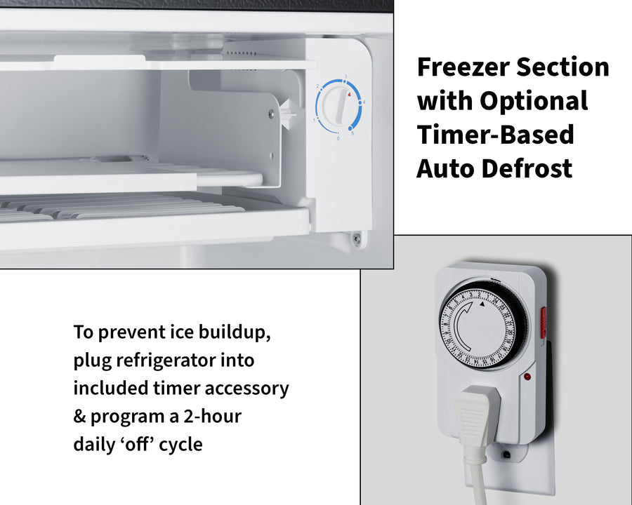 Summit - ADA height refrigerator-freezer with timer-based auto defrost system - FF43BADA Summit - ADA height refrigerator-freezer with timer-based auto defrost system - FF43BADA