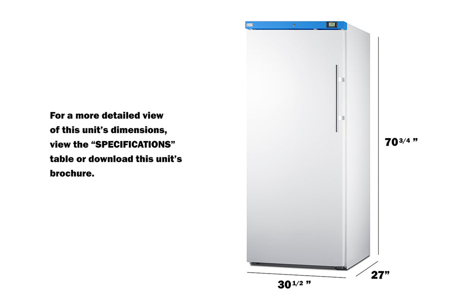 Summit - Upright 18 cu.ft. manual defrost all-freezer with lock - UFM19WLHD Summit - Upright 18 cu.ft. manual defrost all-freezer with lock - UFM19WLHD