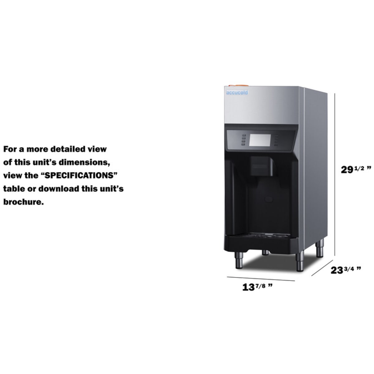 Summit - 220 lb tabletop ice and water dispenser with filter - AIWD220FLTR Summit - 220 lb tabletop ice and water dispenser with filter - AIWD220FLTR