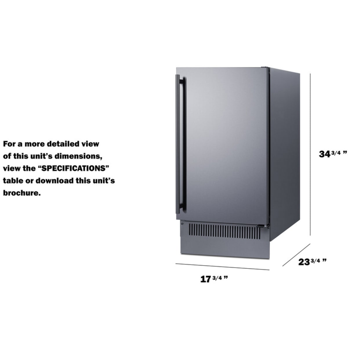 Summit - 18" Wide Clear Icemaker - BIM182 Summit - 18" Wide Clear Icemaker - BIM182