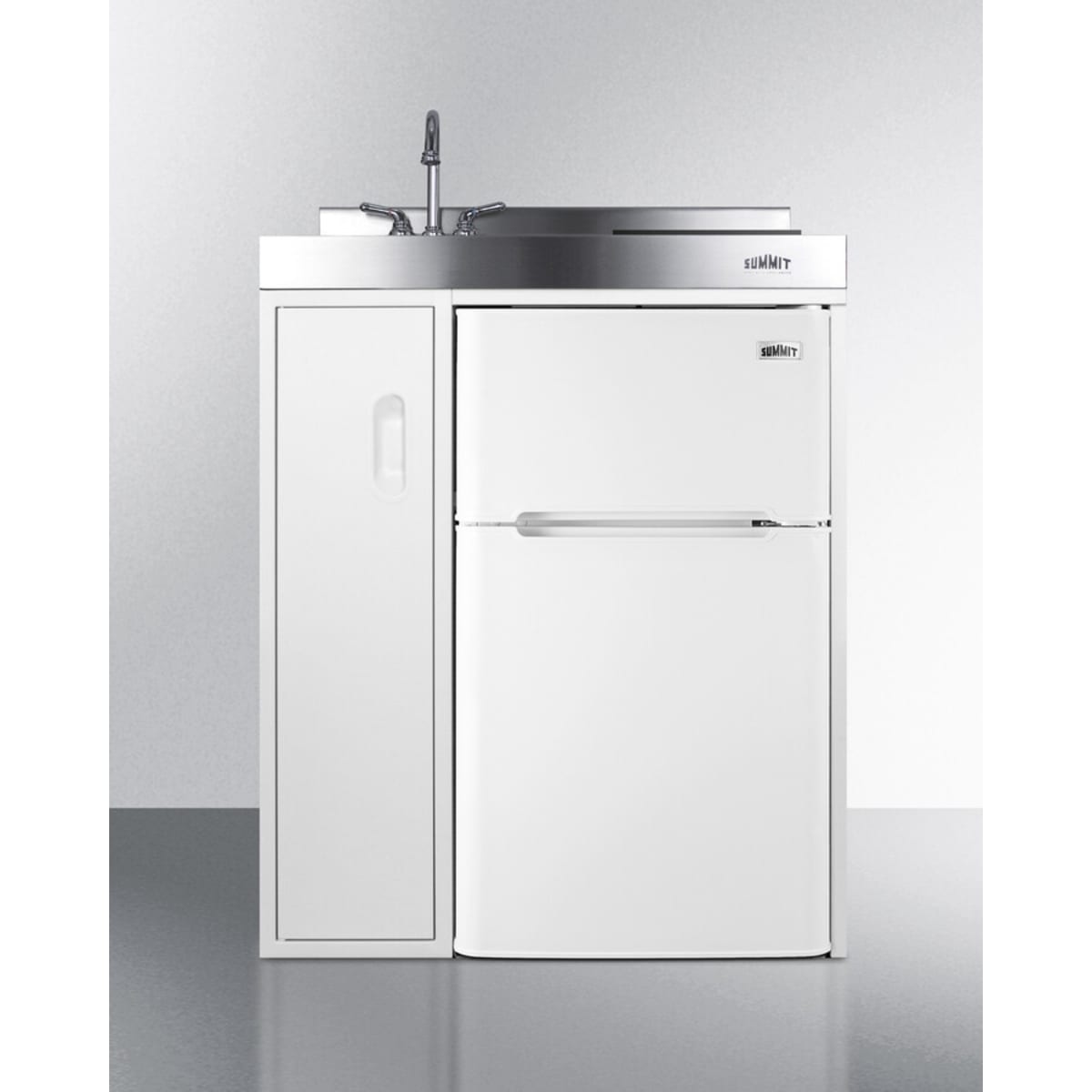 Summit - 30" wide all-in-one kitchenette with 2-burner 115V induction cooktop, refrigerator-freezer, sink, and storage cabinet - C30IND Summit - 30" wide all-in-one kitchenette with 2-burner 115V induction cooktop, refrigerator-freezer, sink, and storage cabinet - C30IND