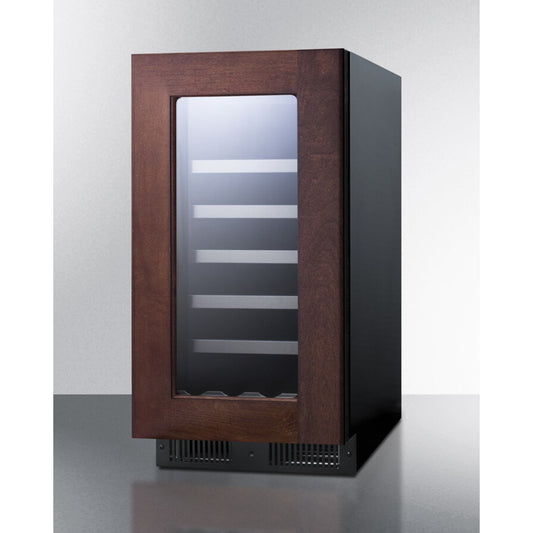 Summit - 18" wide built-in wine cellar with panel-ready glass door - CL18WCPNR