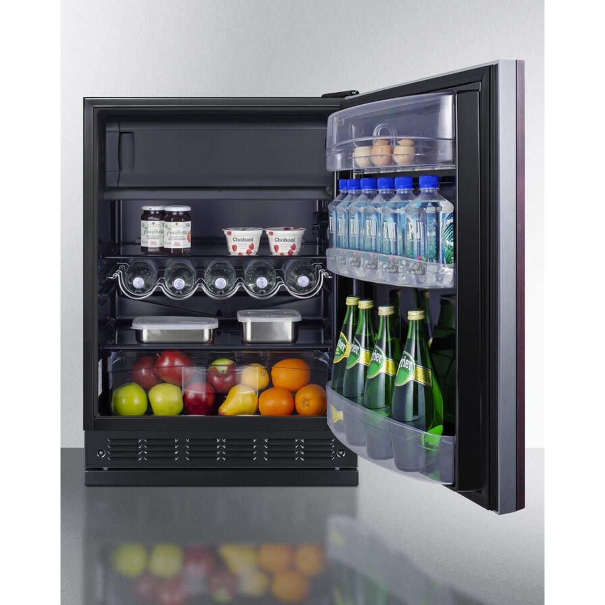 Summit - 24" wide undercounter European refrigerator-freezer - CT66BK2SSRSIF Summit - 24" wide undercounter European refrigerator-freezer - CT66BK2SSRSIF