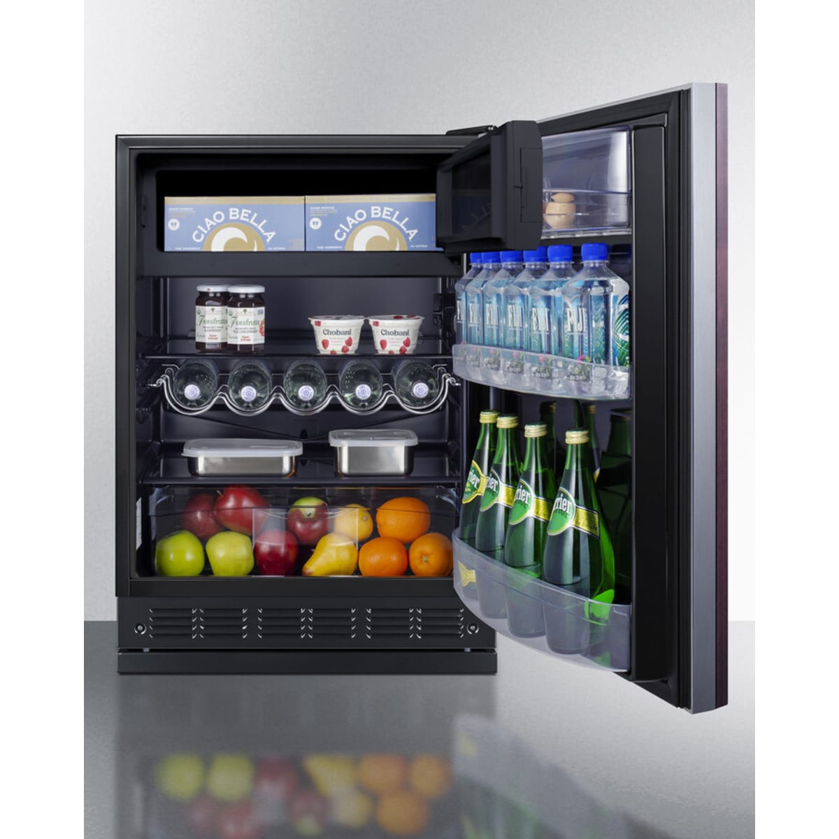 Summit - 24" wide undercounter European refrigerator-freezer - CT66BK2SSRSIF Summit - 24" wide undercounter European refrigerator-freezer - CT66BK2SSRSIF