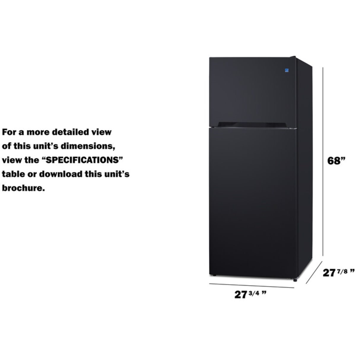 Summit - 28" top mount refrigerator-freezer - CTR152B Summit - 28" top mount refrigerator-freezer - CTR152B