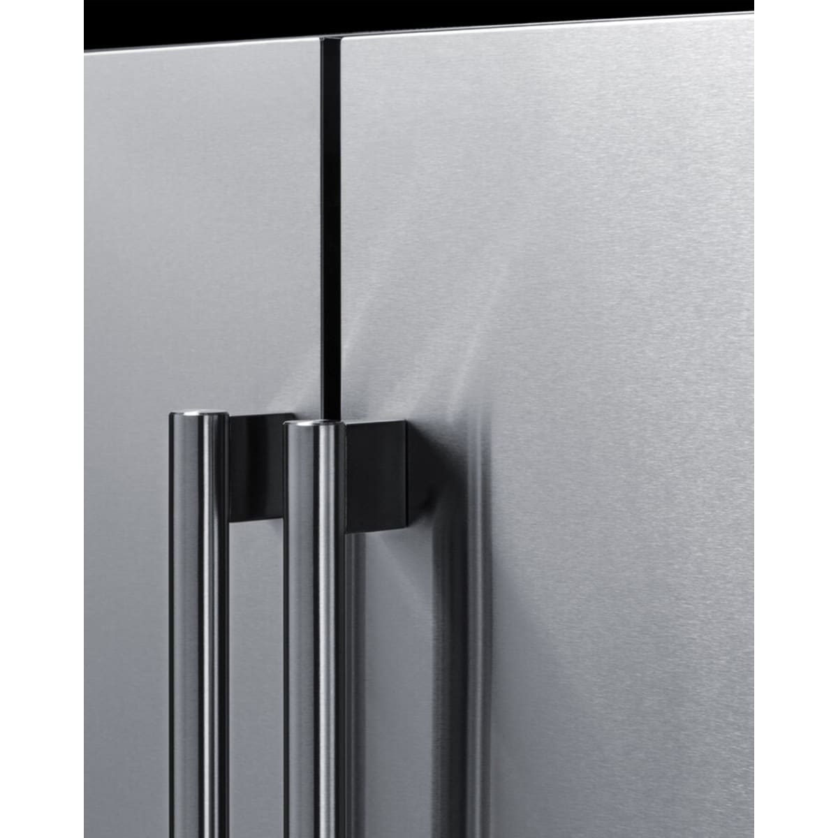 Summit - 24" wide undercounter frost-free side-by-side refrigerator-freezer in stainless steel with locks, stainless steel handles, and digital controls - FFRF24SSCSS Summit - 24" wide undercounter frost-free side-by-side refrigerator-freezer in stainless steel with locks, stainless steel handles, and digital controls - FFRF24SSCSS