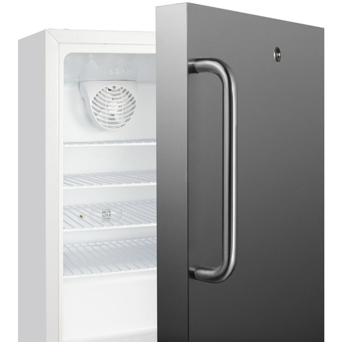 Summit - Commercially approved ADA compliant undercounter all-refrigerator with white cabinet and stainless steel door - SCR504SSTBADA Summit - Commercially approved ADA compliant undercounter all-refrigerator with white cabinet and stainless steel door - SCR504SSTBADA