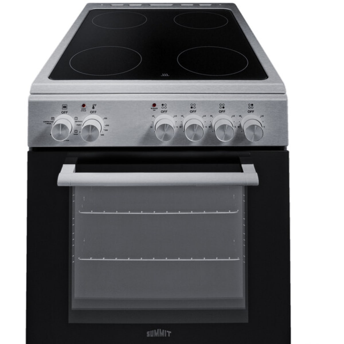 Summit - 20" wide smooth-top electric range in stainless steel - REXT20SS Summit - 20" wide smooth-top electric range in stainless steel - REXT20SS
