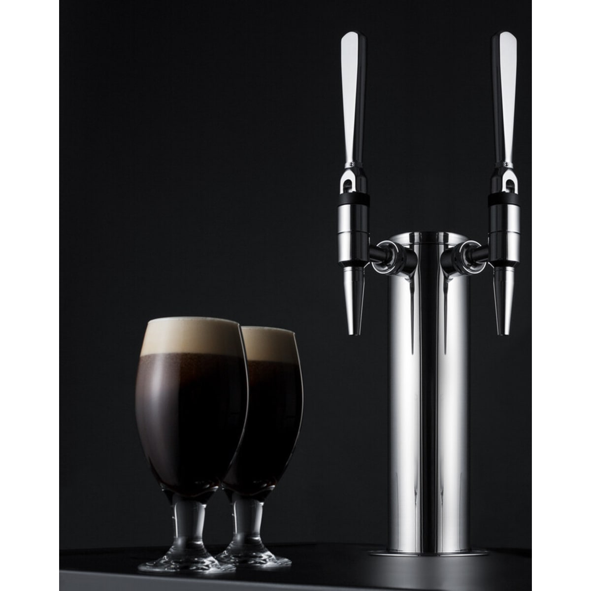 Summit - Built-in commercially approved dual tap nitro coffee kegerator in stainless steel with panel-ready door - SBC682PNRNCFTWIN Summit - Built-in commercially approved dual tap nitro coffee kegerator in stainless steel with panel-ready door - SBC682PNRNCFTWIN