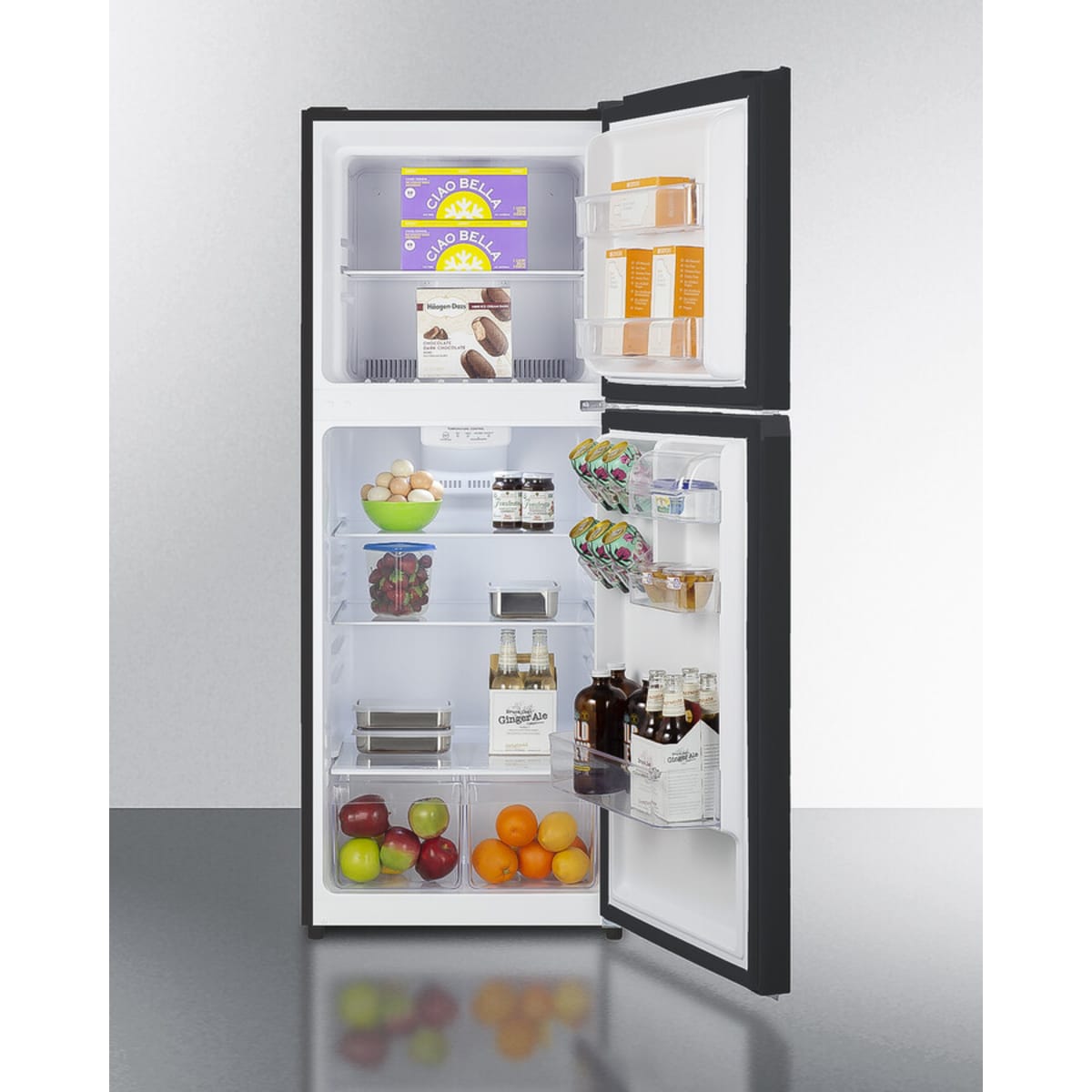 Summit - 10 cu.ft. ENERGY STAR certified top mount refrigerator-freezer in black - FF1087B Summit - 10 cu.ft. ENERGY STAR certified top mount refrigerator-freezer in black - FF1087B