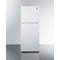 Summit - 10 cu.ft. ENERGY STAR certified top mount refrigerator-freezer in white - FF1088W